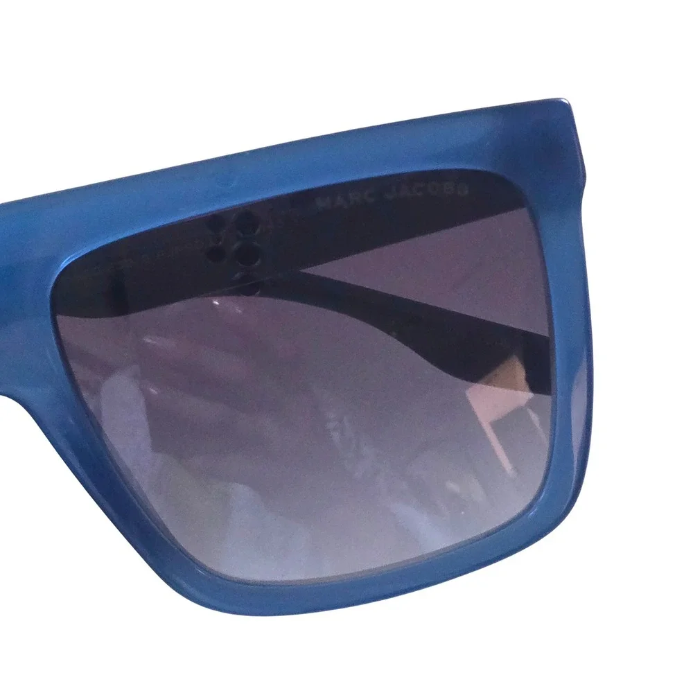 Marc Jacobs 639/S PJP9O Matte Blue Square Flat Top Sunglasses Mens 57-18-145